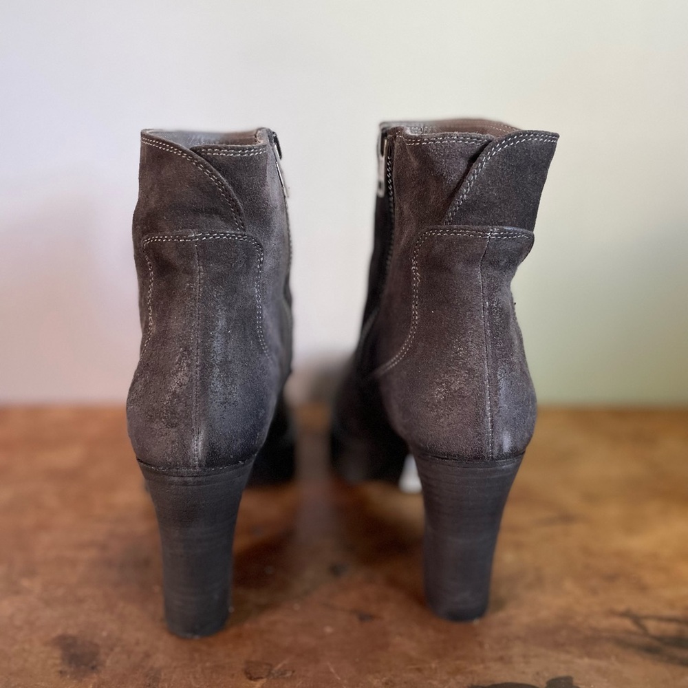 Now Velour Lug Sole High Heel Boots View 3